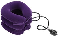 3 Layers Neck Traction Inflatable Neck Protector Support in purple.