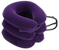 3 Layers Neck Traction Inflatable Neck Protector Support in purple.